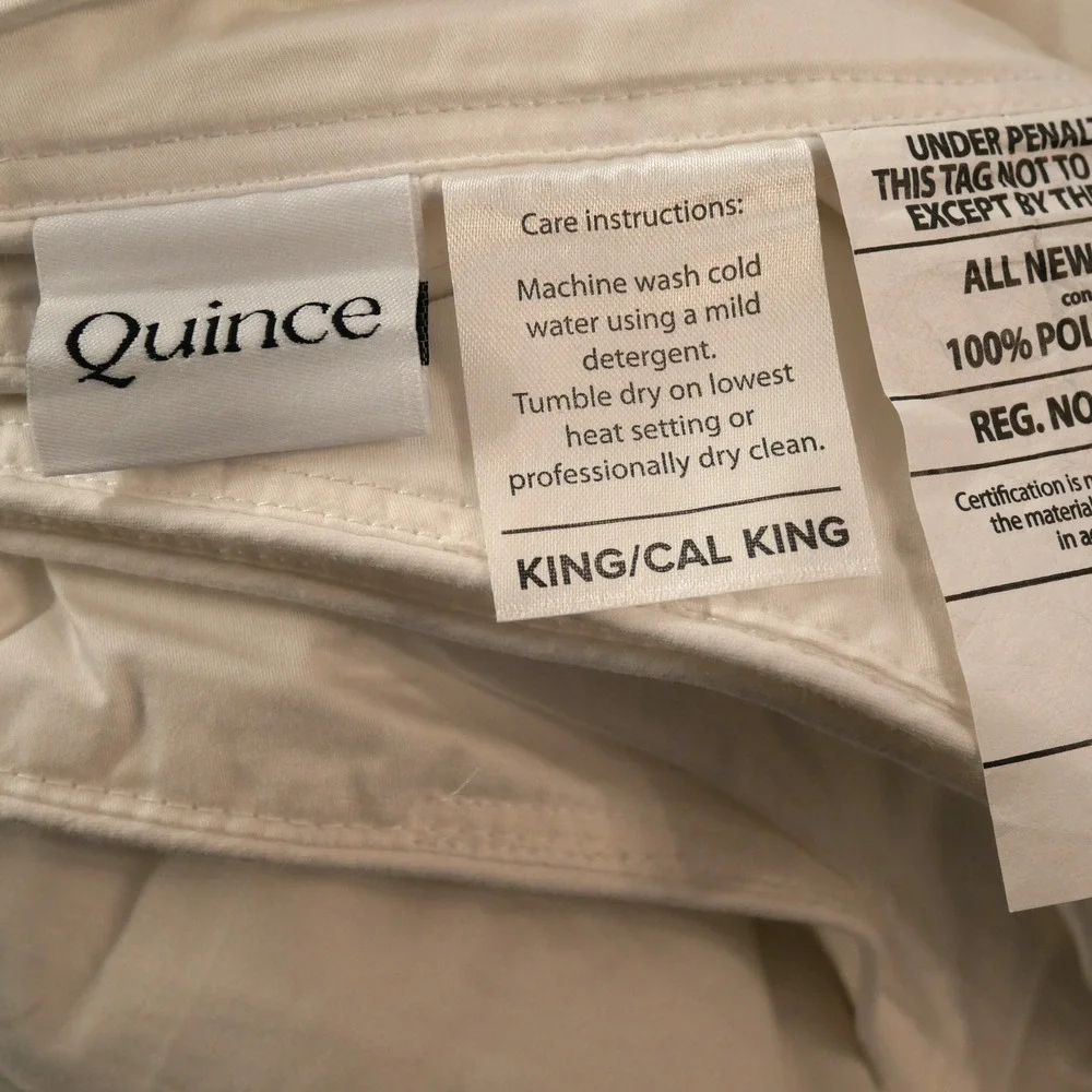 Quince Duvet Insert Lightweight Premium Down Alternative Comforter King NEW